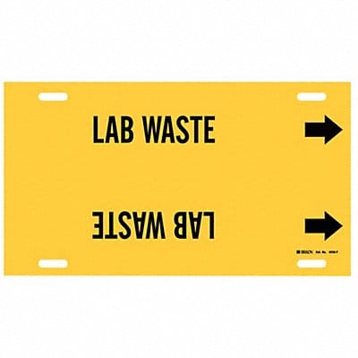 Pipe Marker Lab Waste 8 in H 16 in W Pipe Marker Lab Waste 8 in H 16 in W