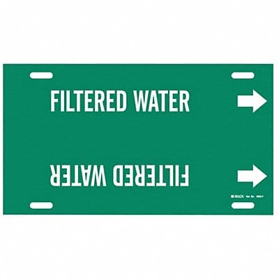 Pipe Marker Filtered Water 8in H 16in W