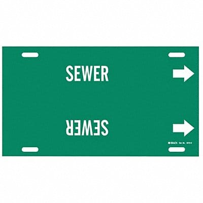 Pipe Marker Sewer 10 in H 32 in W