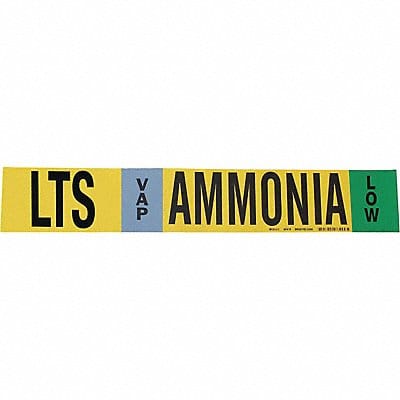 Pipe Marker Ammonia 2 1/4 in H 14 in W