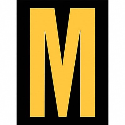 Reflective Letter Label M 2-1/2in H PK25