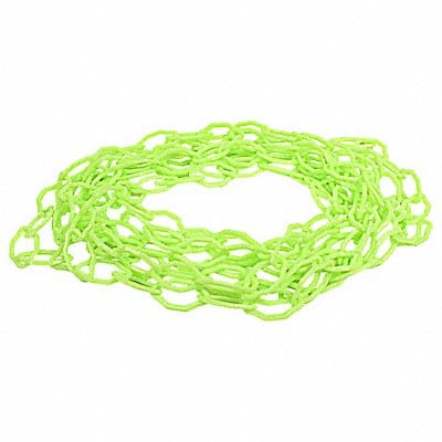Plastic Chain 20 ft L Fluorescent Green