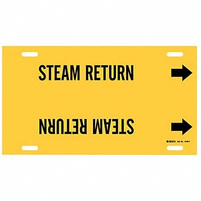 Pipe Marker Steam Return 8 in H 16 in W