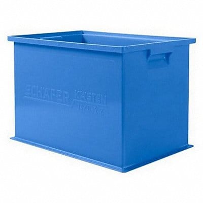 Straight Wall Container Blue Solid HDPE
