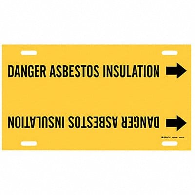 Pipe Marker Danger Asbestos Insulation