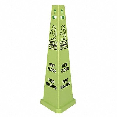 Three Sided Safety Sign Green 40in H PK3