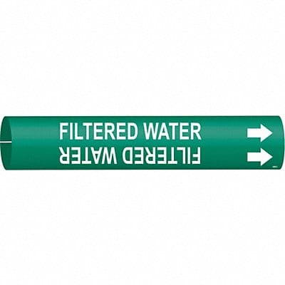 Pipe Marker Filtered Water 2 in H 2 in W