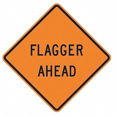 Flagger Ahead Traffic Sign 30 x 30