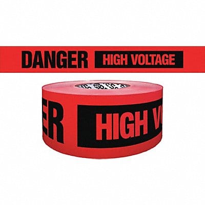 Barricade Tape Red 500 ft L 3 in