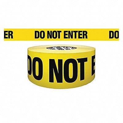 Barricade Tape Yellow 500 ft L 3 in