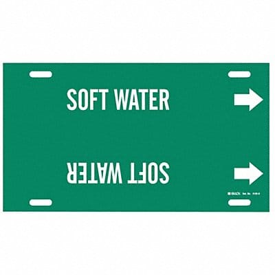 Pipe Marker Soft Water 10 in H 32 in W