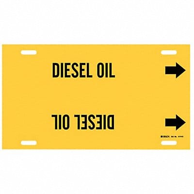 Pipe Marker Diesel Oil 10 in H 24 in W