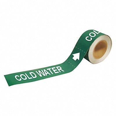 Pipe Marker Cold Water 2in H 12in W