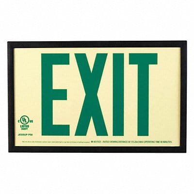 E6713 Exit Sign 7 1/2 in x 13 in Plastic