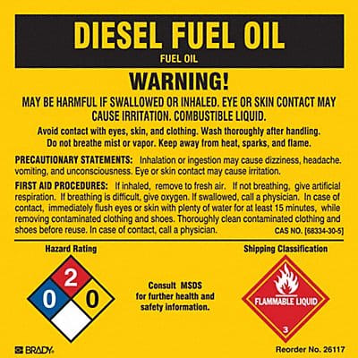 Label 5 in x 5 in Polyester PK25