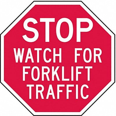 Rflct Lift Truck Trfc Stop Sign 12x12in