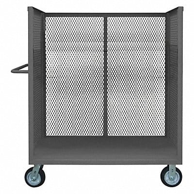 3 Sided Mesh Cart 1 Shelf 2000 lb.