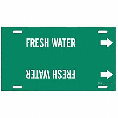 Pipe Marker Fresh Water 10 in H 32 in W