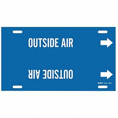 Pipe Marker Outside Air 10 in H 24 in W