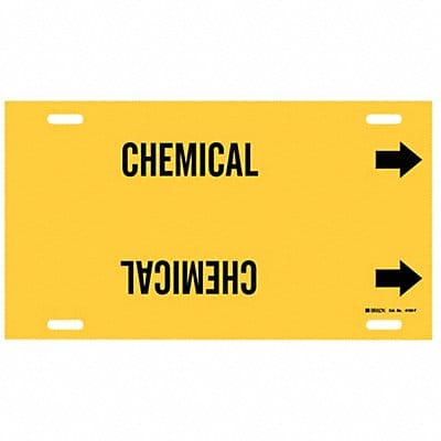 Pipe Marker Chemical 8 in H 16 in W