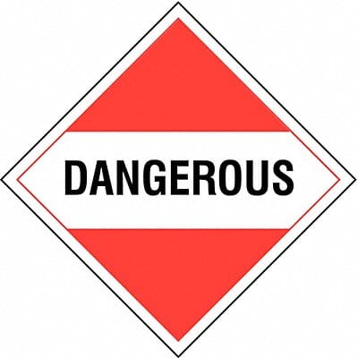 DOT Container Placard 10-3/4 W PK10