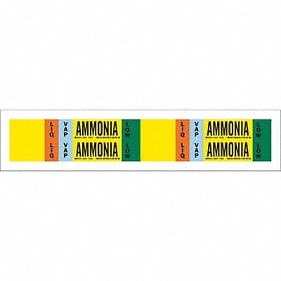 Pipe Marker Ammonia 1 1/8in H 7in W