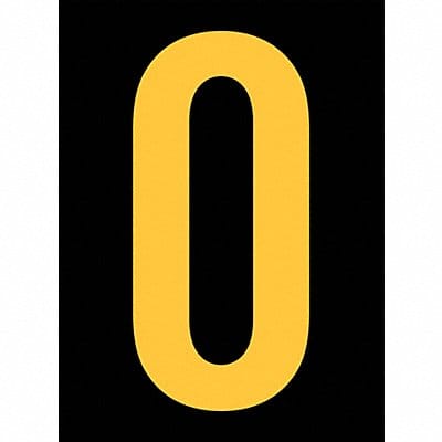 Reflective Number Label 0 2-1/2in H PK25