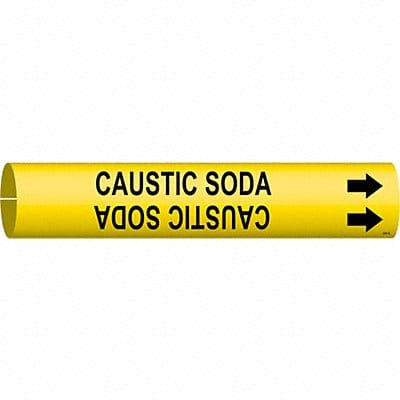 Pipe Marker Caustic Soda 7/8in H 7/8in W