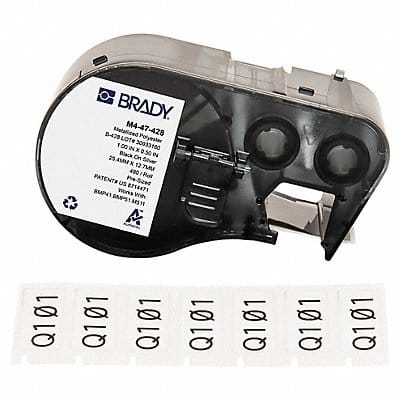 Precut Label Cartridge Gray Matte Precut Label Cartridge Gray Matte