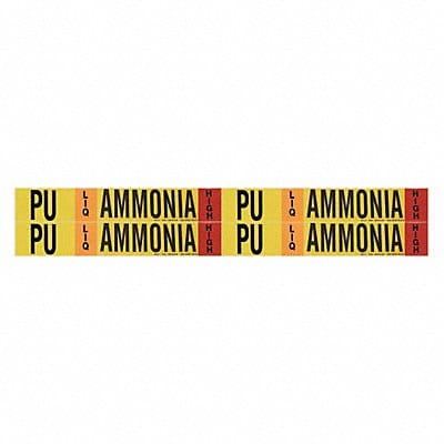 Pipe Marker Ammonia 1 1/8 in H 7 in W