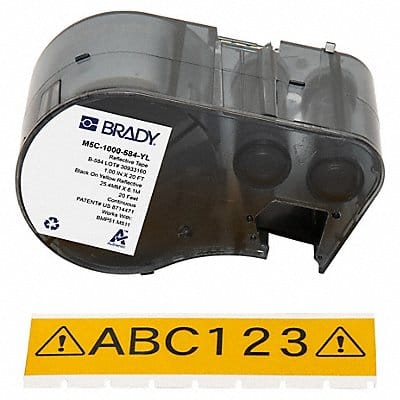 Precut Label Roll Cartridge Yellow Gloss