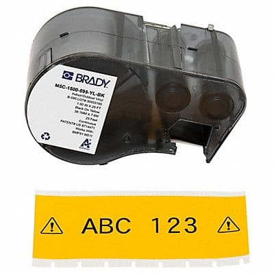 Precut Label Roll Cartridge Yellow Gloss