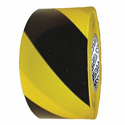 Barricade Tape Black/Yellw 500 ft L 3 in
