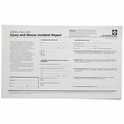 Forms OSHA No.301 PK25