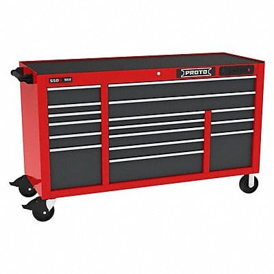 Rolling Tool Cabinet Gray/Red 16 Drawers Rolling Tool Cabinet Gray/Red 16 Drawers