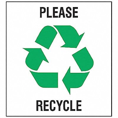 Recycle Label 10 in x 10 in Vinyl PK5