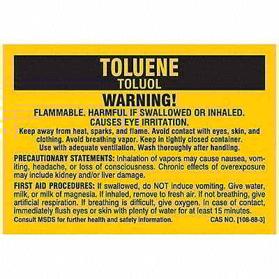 Chemical Label 2-7/8 in W PK25