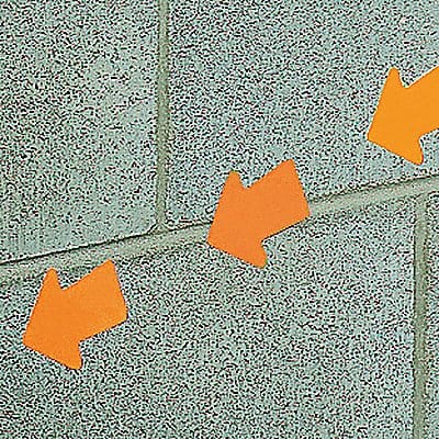 Floor Tape Orange 3 inx3 ft Arrow PK50