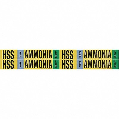Pipe Marker Ammonia 1 1/8in H 7in W