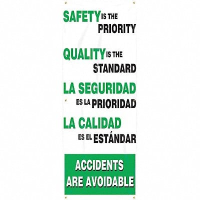 Safety Banner 74in x 28in Poly Sheeting