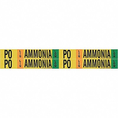 Pipe Marker Ammonia 1 1/8in H 7in W