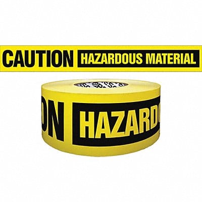 Barricade Tape Yellow 500 ft L 3 in