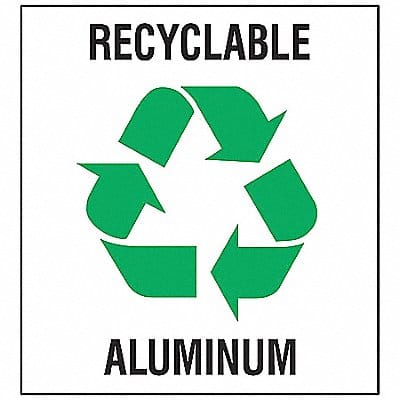 Recycle Label 10 in x 10 in Vinyl PK5