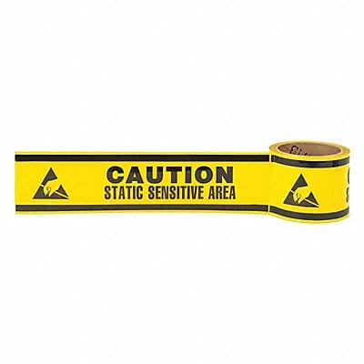 Floor Tape Black/Yellow 3 inx108 ft Roll