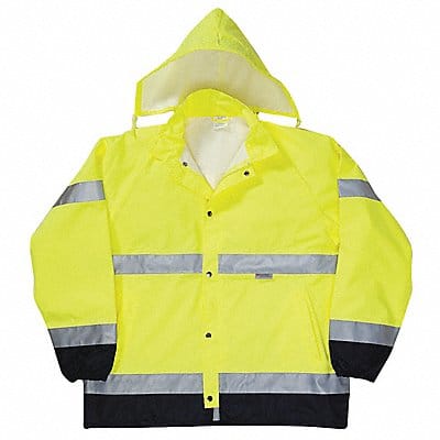 Rain Jacket Class 3 Type R Blk/Ylw 2XL