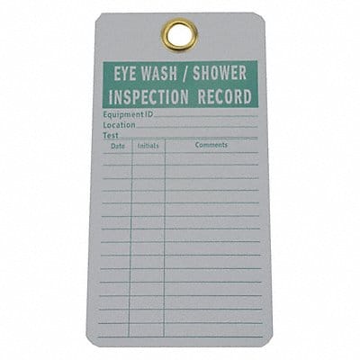 Eye Wash/Sh Inspection Rcd Tag PK25