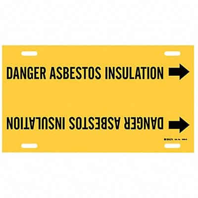 Pipe Marker Danger Asbestos Insulation