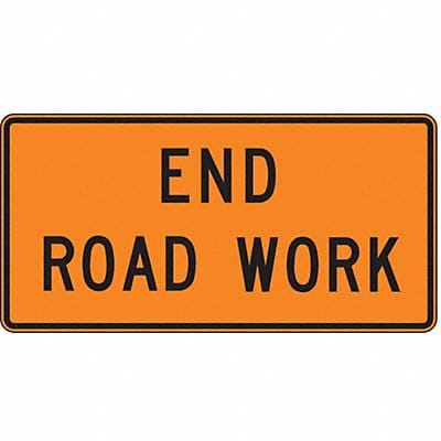 End Road Work Traffic Sign 24 x 48