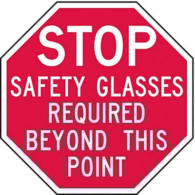Rflct Eye Stop Sign 6inx6in Aluminum