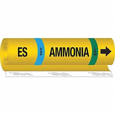 Pipe Marker Ammonia 9 in H 8 in W